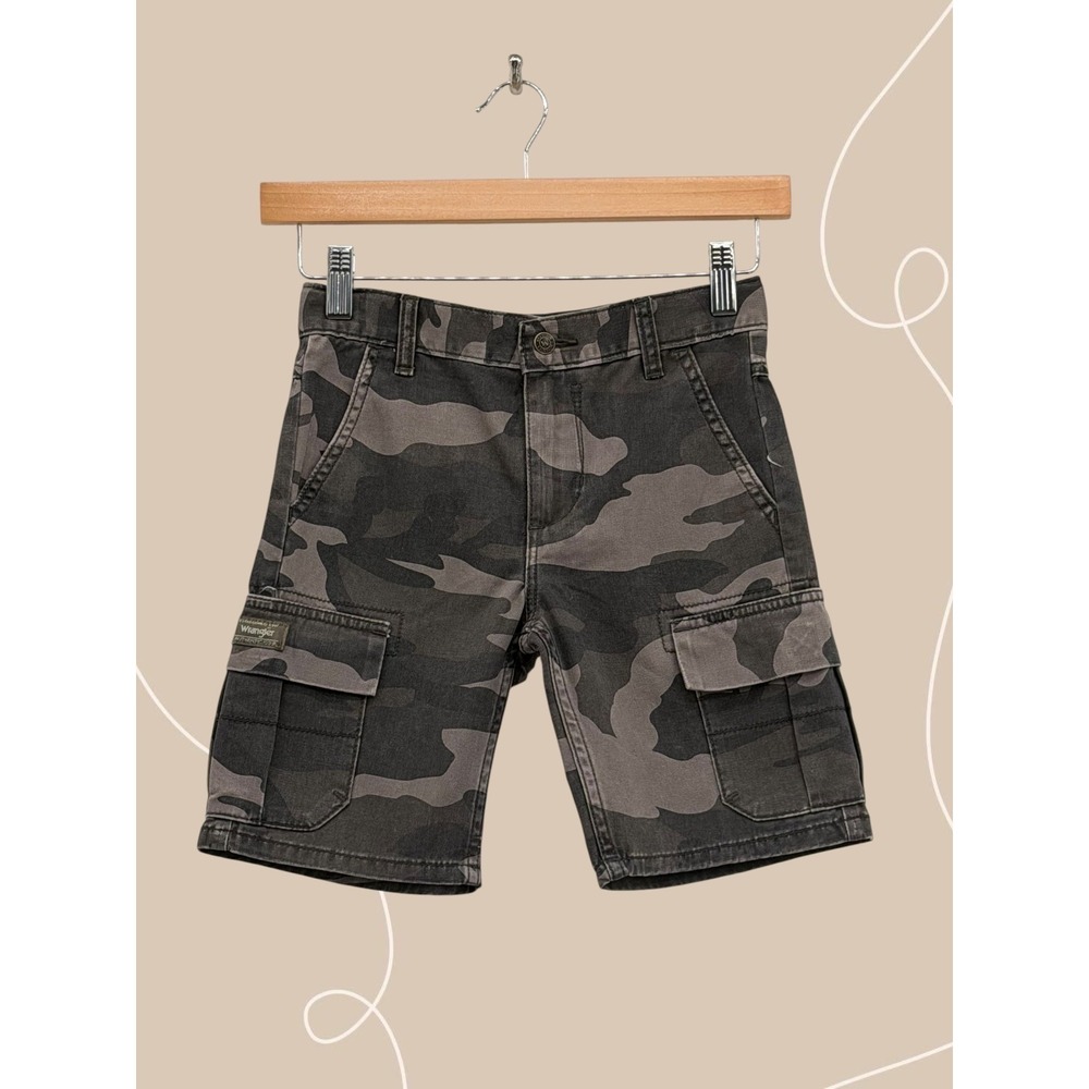 Wrangler Authentic Issue Camo Cotton Cargo Shorts Boys Size 7 Regular